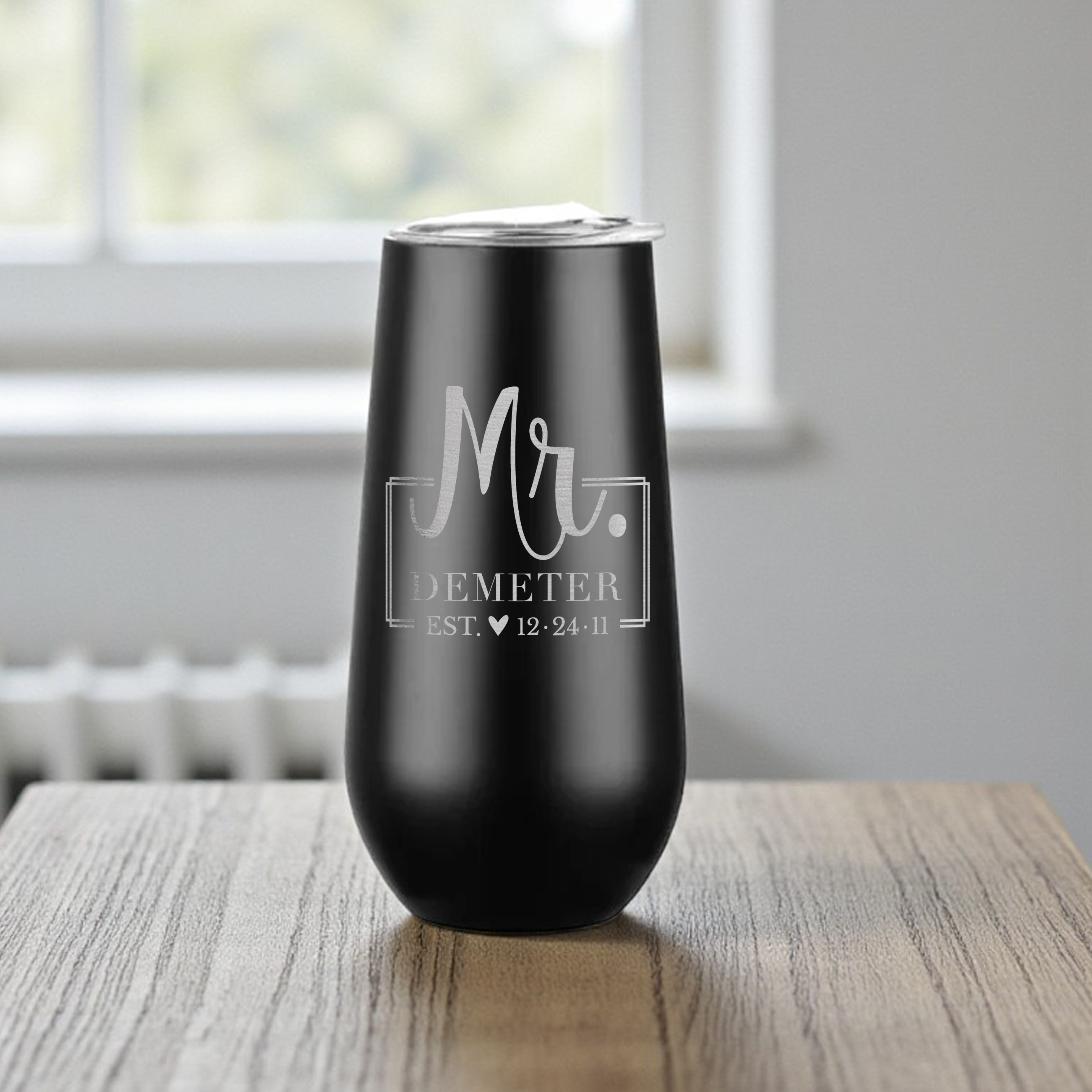 Personalized Mr & Mrs Insulated Champagne Flute Set