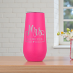 Personalized Mr & Mrs Insulated Champagne Flute Set