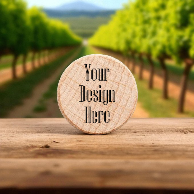 Personalized Wooden Wine Bottle Stoppers – Natural, Black, or Pink