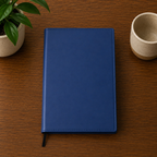 custom notebook with blue Laserette cover