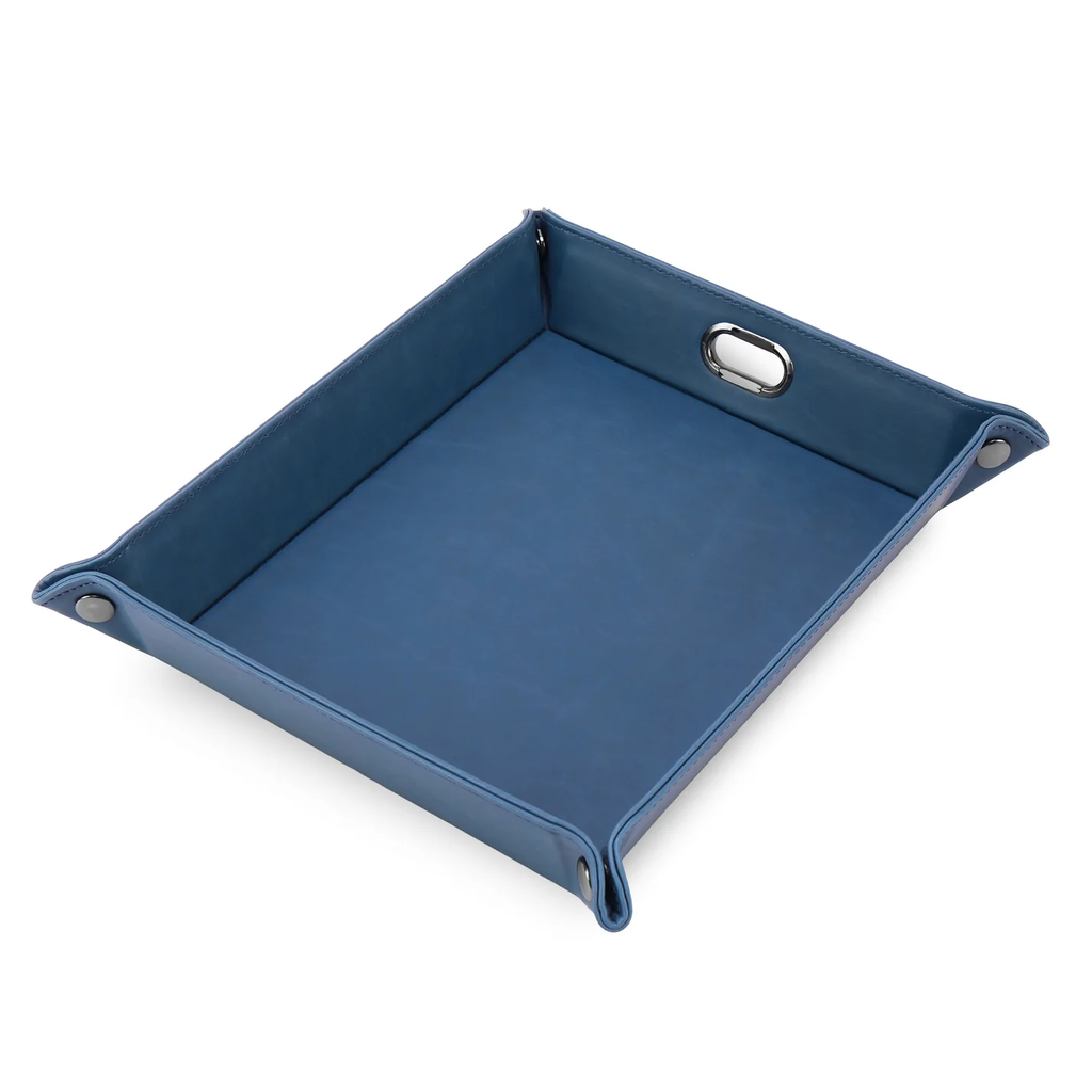 MakerFlo Laserette valet tray available in navy with custom engraving