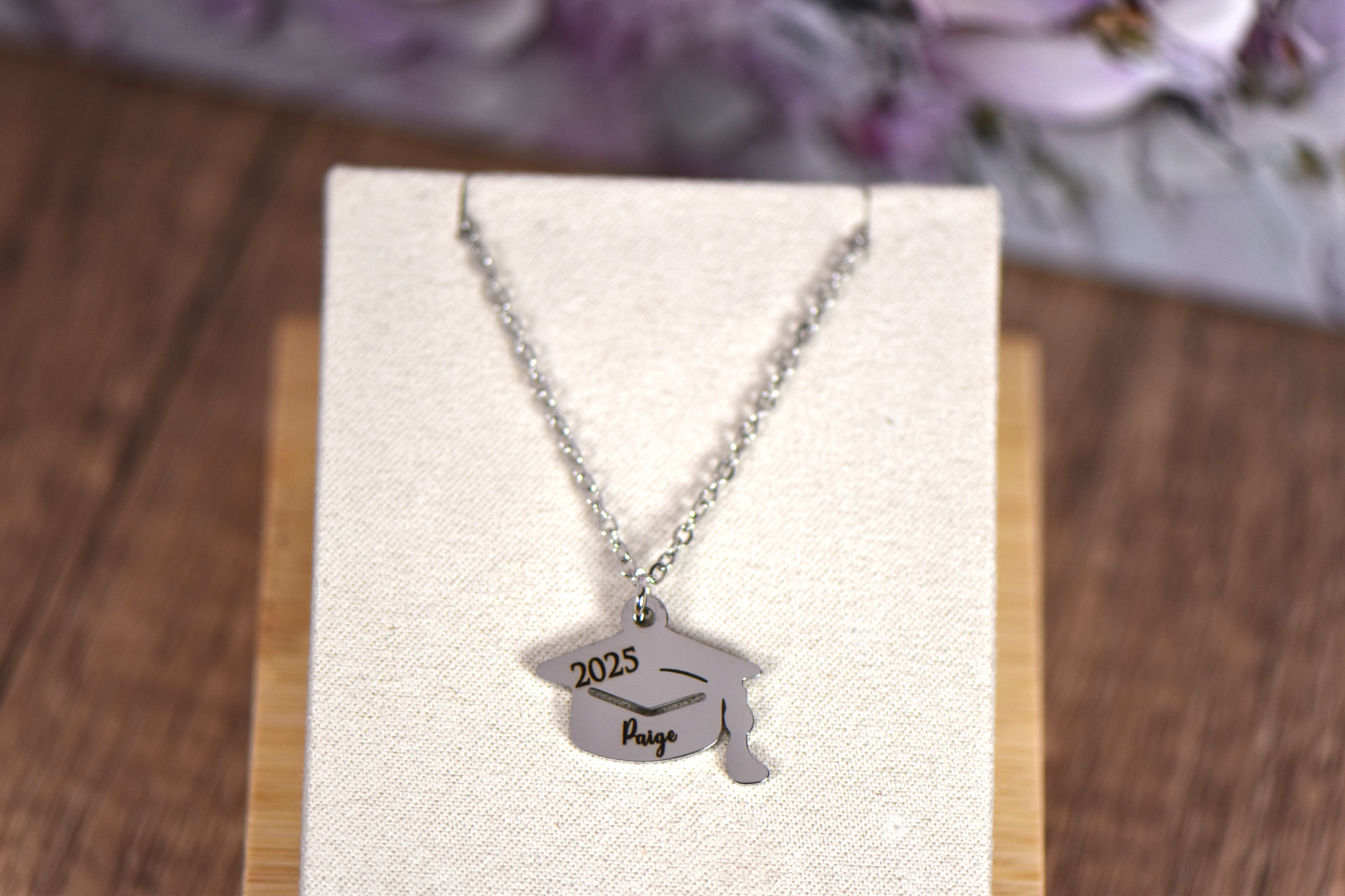 Custom Graduation Necklace – Class of 2025 Personalized Gift
