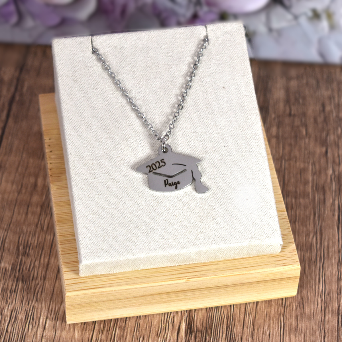 Custom Graduation Necklace – Class of 2025 Personalized Gift