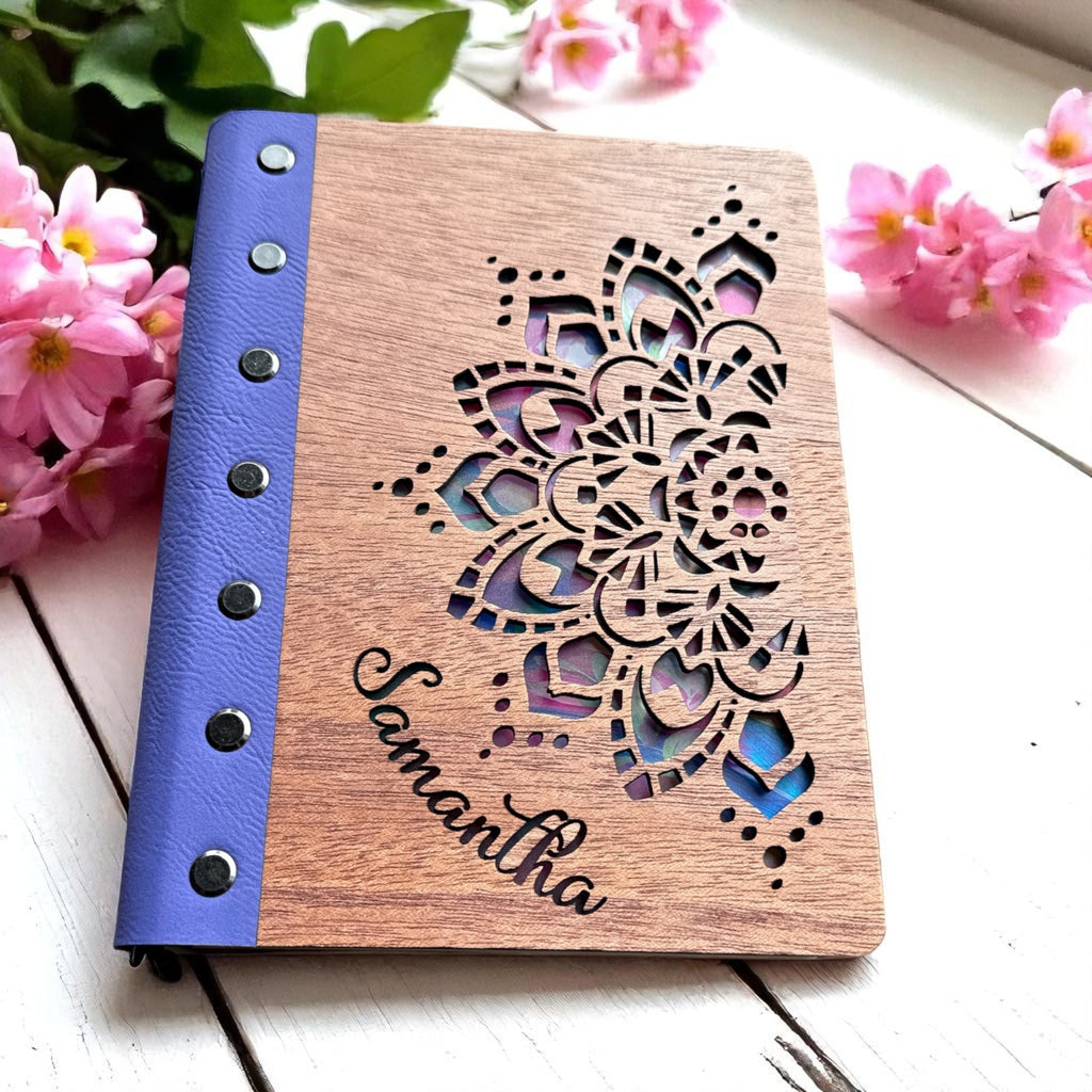 Handcrafted Wooden Diary or Notebook | Customizable and Refillable