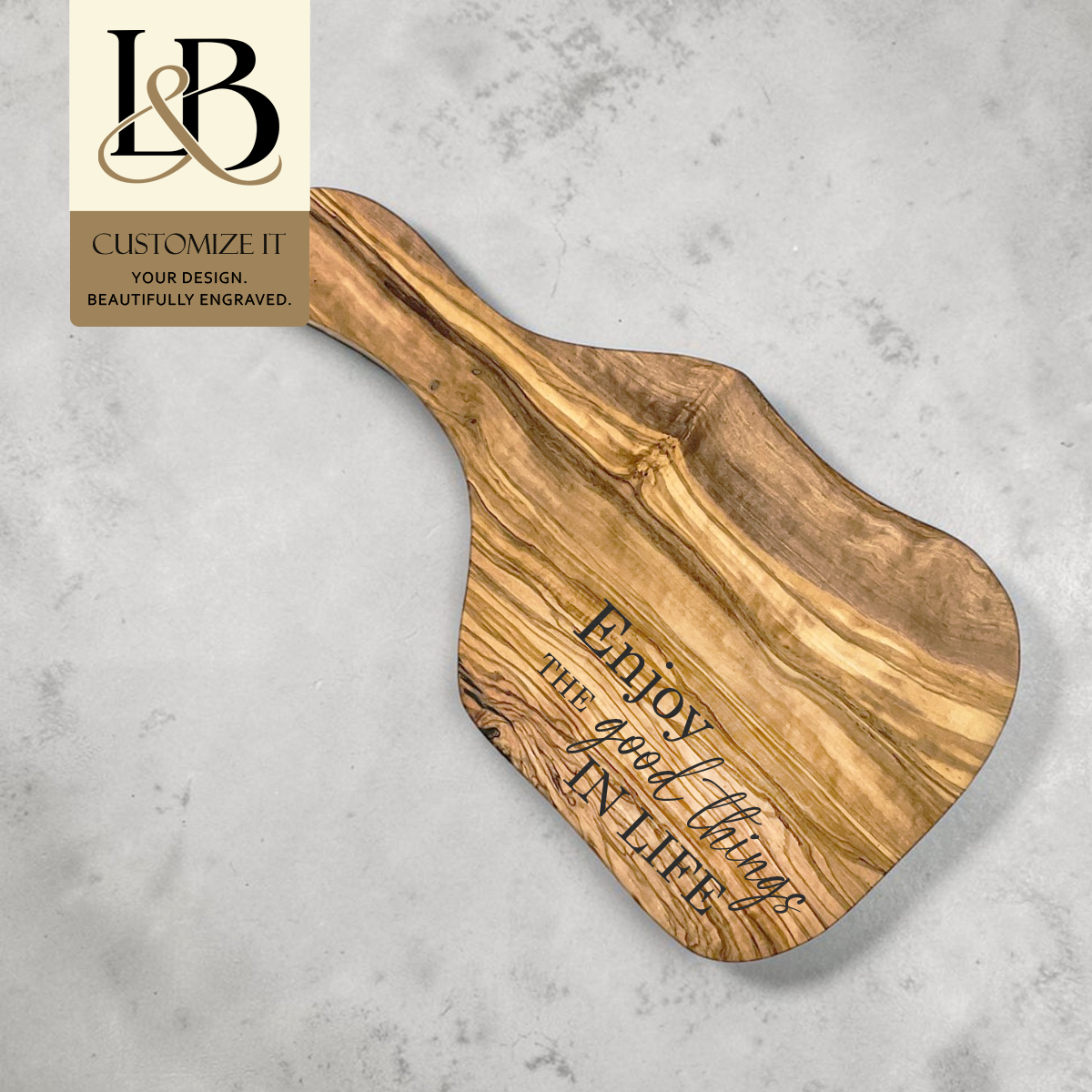 Personalized Cutting Board | Olive Wood Charcuterie Board
