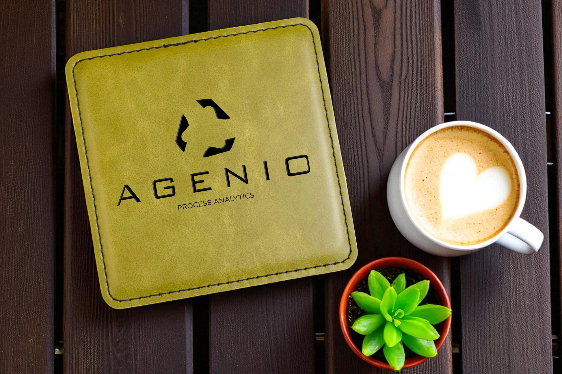 Custom Engraved Leatherette Coasters