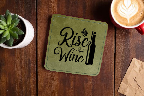 Engraved Leatherette Coasters – Sassy Sayings Collection