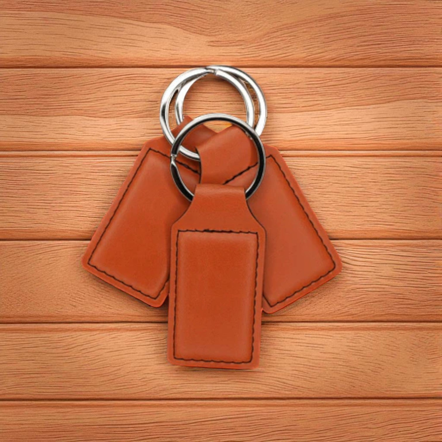 Custom Engraved Leatherette Keychains