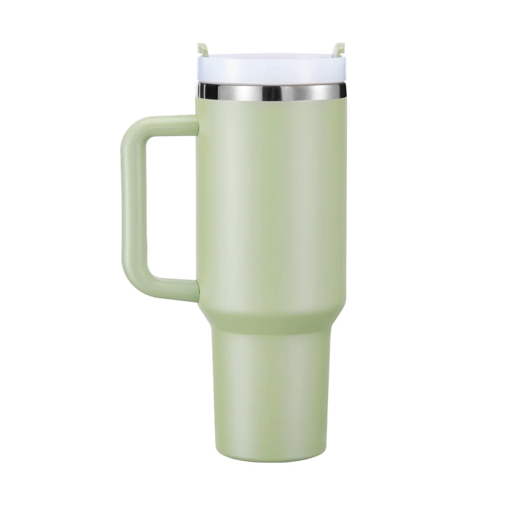 40oz Engraved Bookshelf Tumbler with Handle – Stainless Steel Insulated Cup