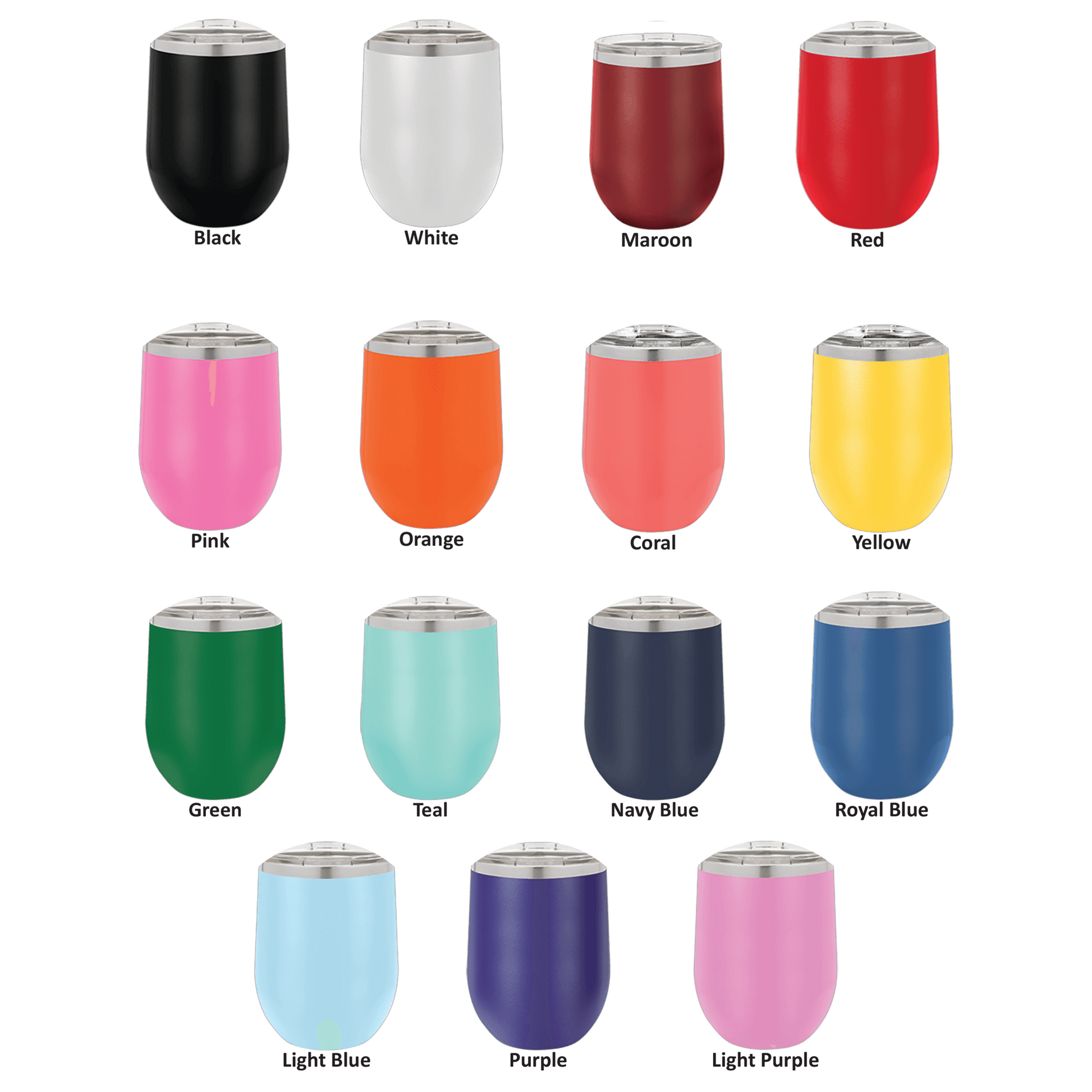 Custom Engraved Wine Tumblers - 12oz
