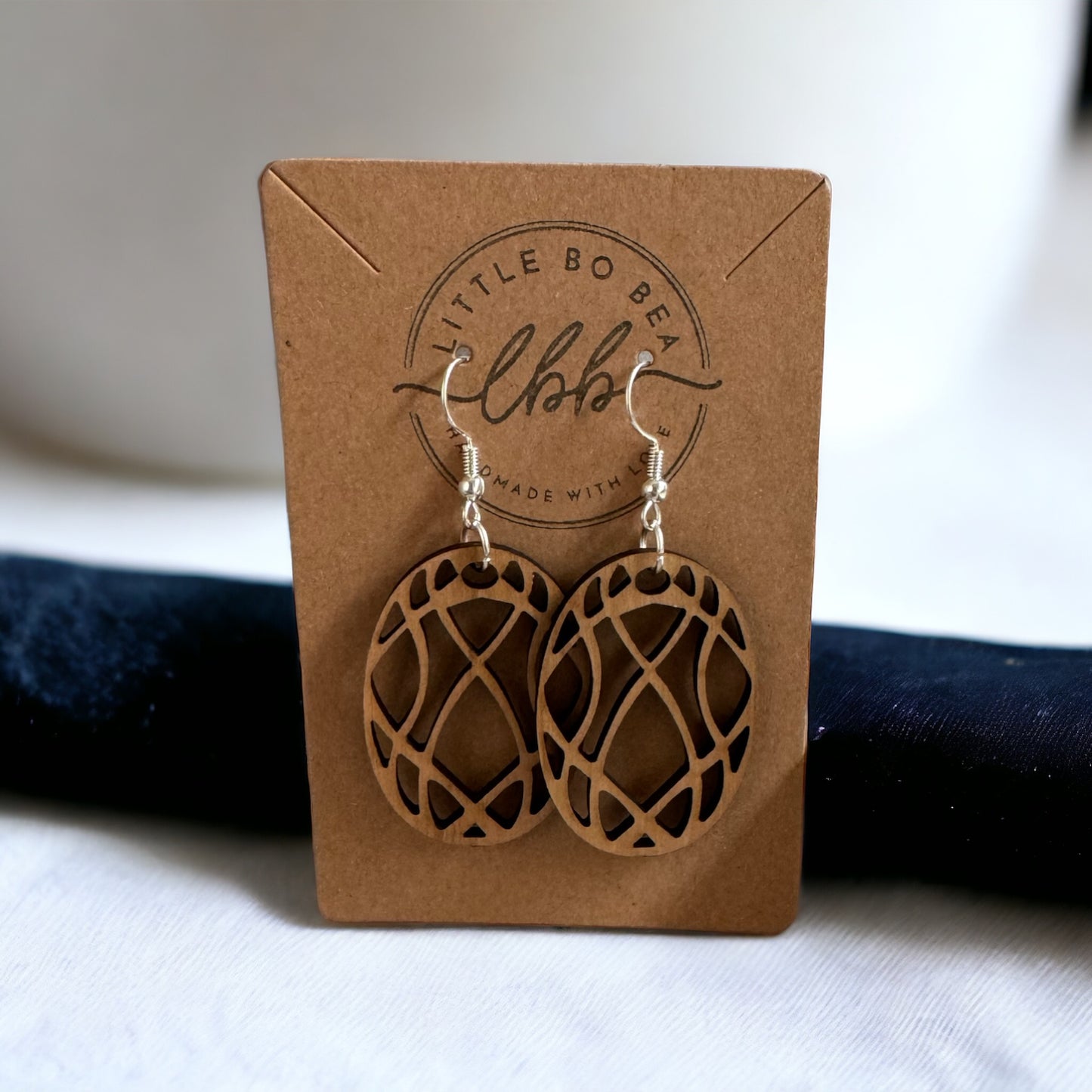 Geometric Wood Earrings