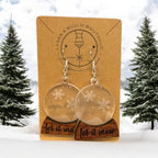Snowglobe Earrings with Winter Theme