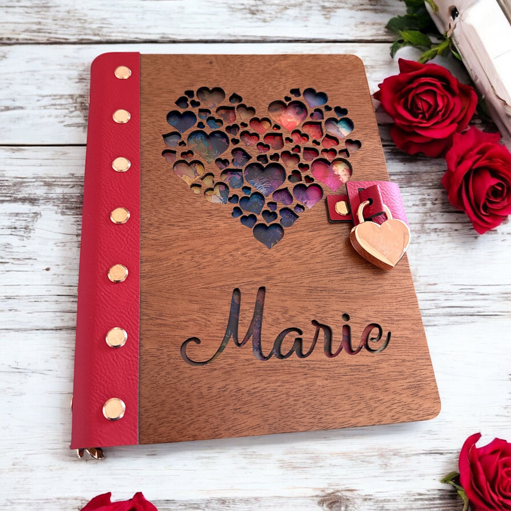 Handcrafted Wooden Diary or Notebook | Customizable and Refillable