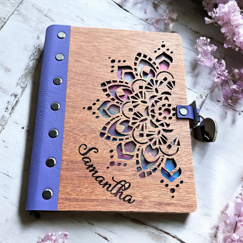 Handcrafted Wooden Diary or Notebook | Customizable and Refillable