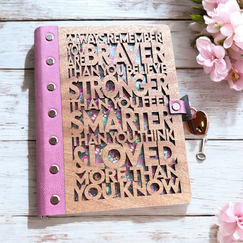 Handcrafted Wooden Diary or Notebook | Customizable and Refillable