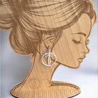 Acrylic Hoop Earrings with Draped Bow Charm