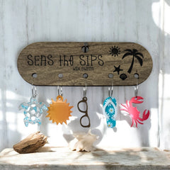 Seas the Sips Acrylic Wine Charm Set