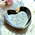 Engraved Stainless Steel Heart Trinket Dish