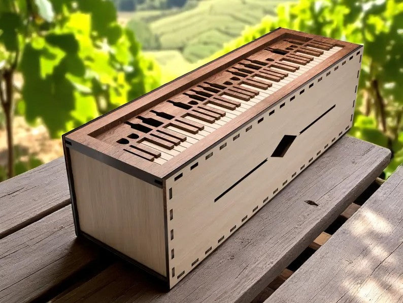 Elegant Laser-Cut Wooden Wine Gift Boxes