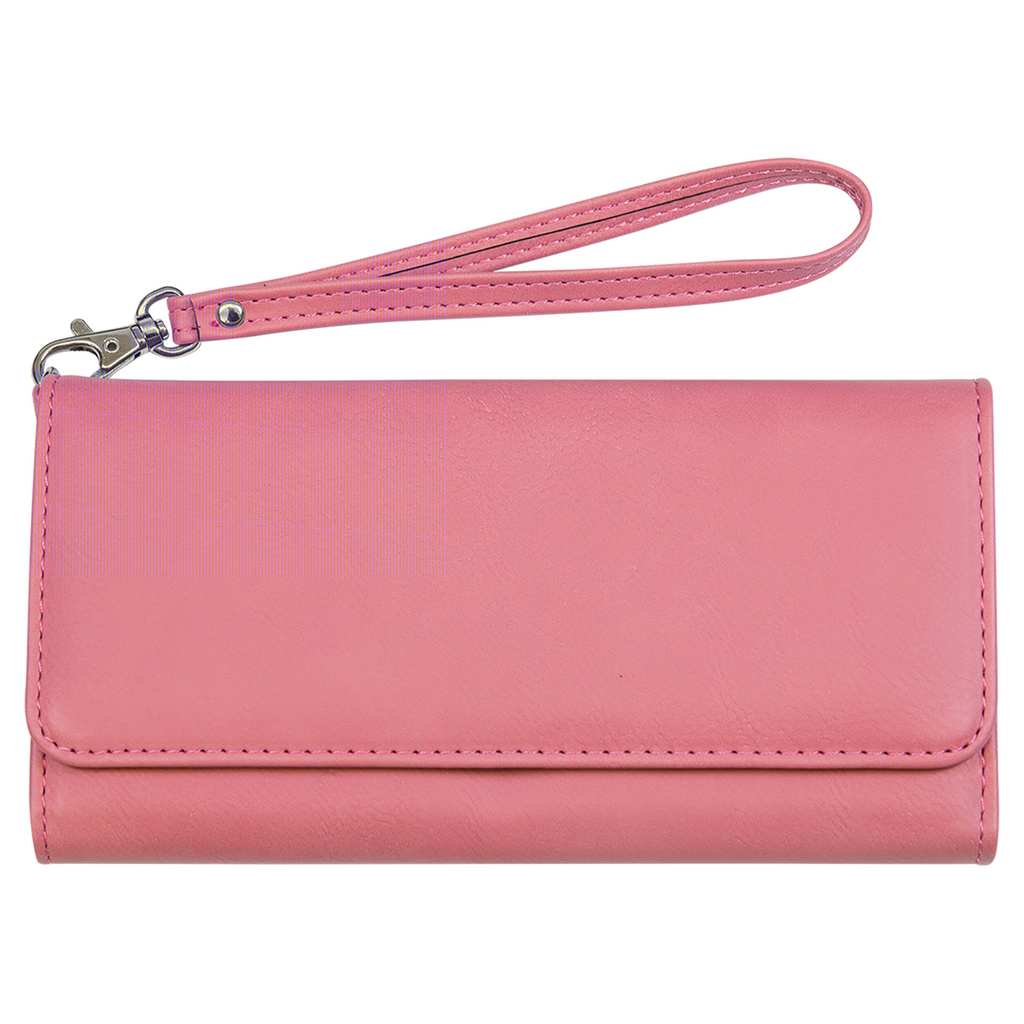 Personalized Wristlet Wallet | Custom Engraved Leatherette RFID Wallet