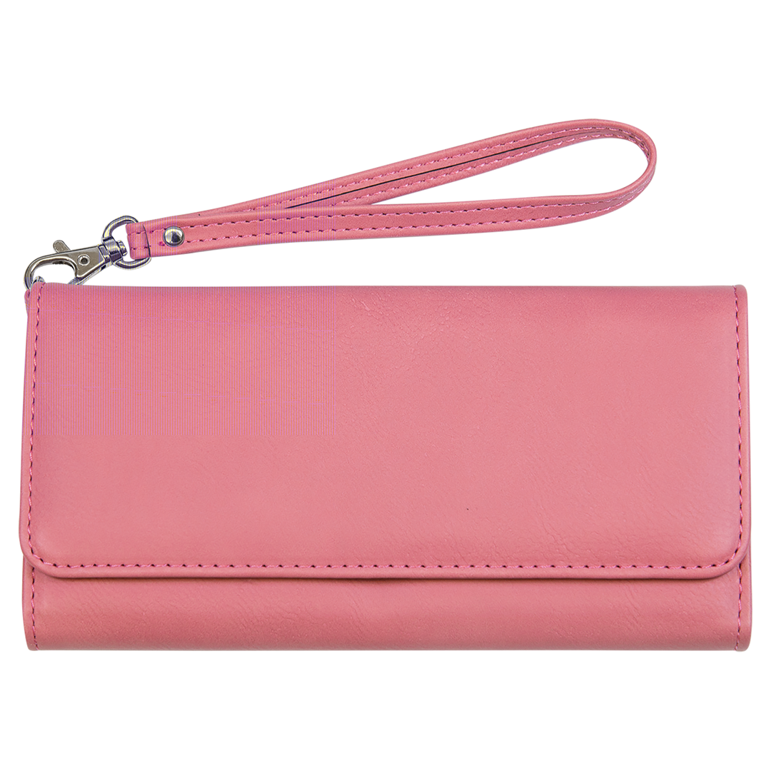 Personalized Wristlet Wallet | Custom Engraved Leatherette RFID Wallet