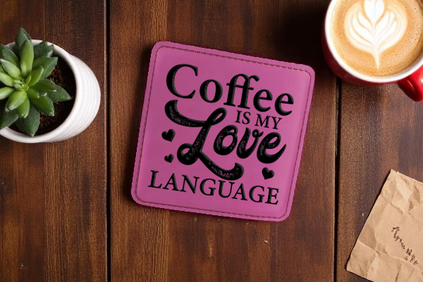 Engraved Leatherette Coasters – Sassy Sayings Collection