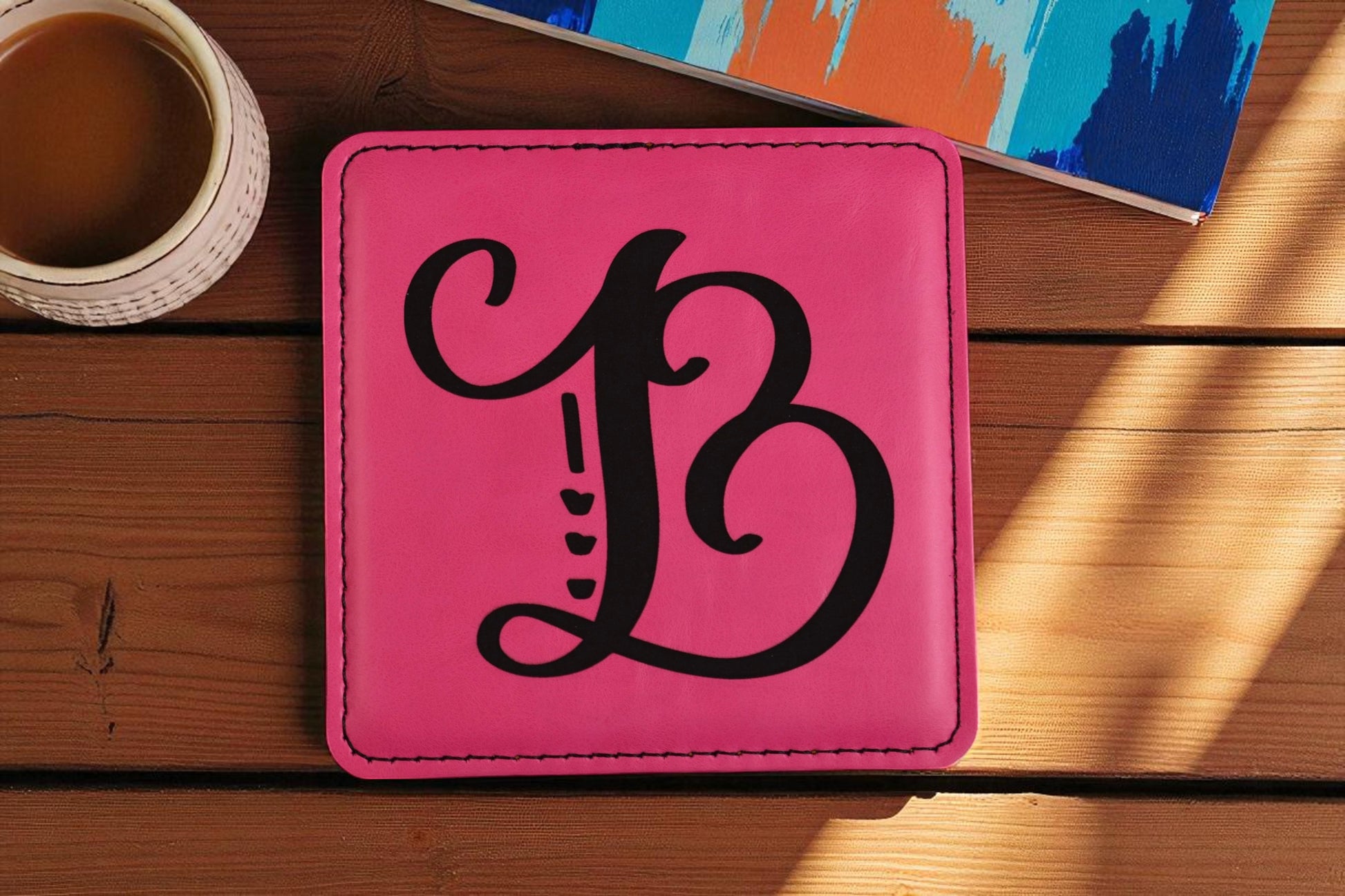 Custom Engraved Leatherette Coasters