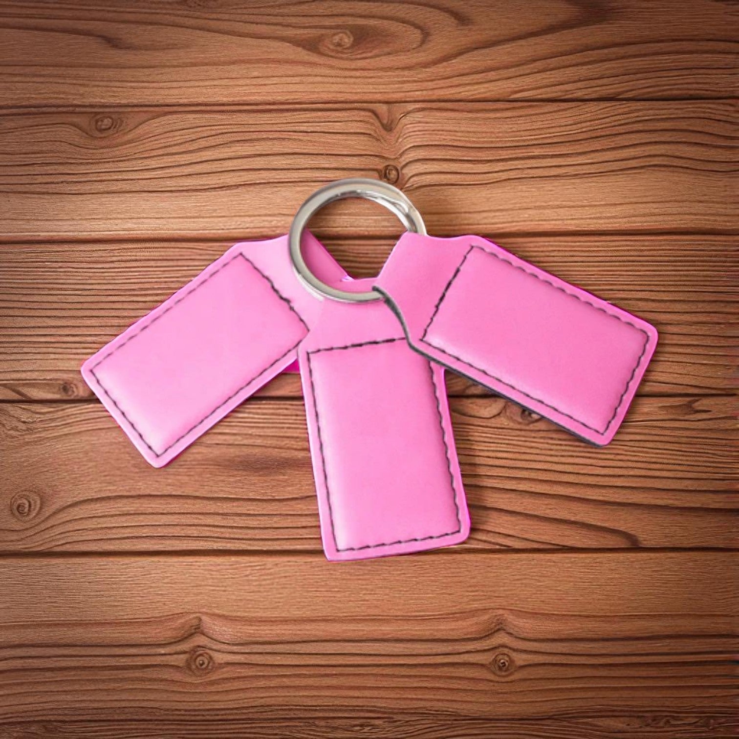 Custom Engraved Leatherette Keychains