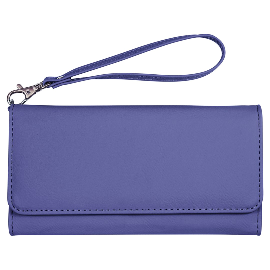 Personalized Wristlet Wallet | Custom Engraved Leatherette RFID Wallet