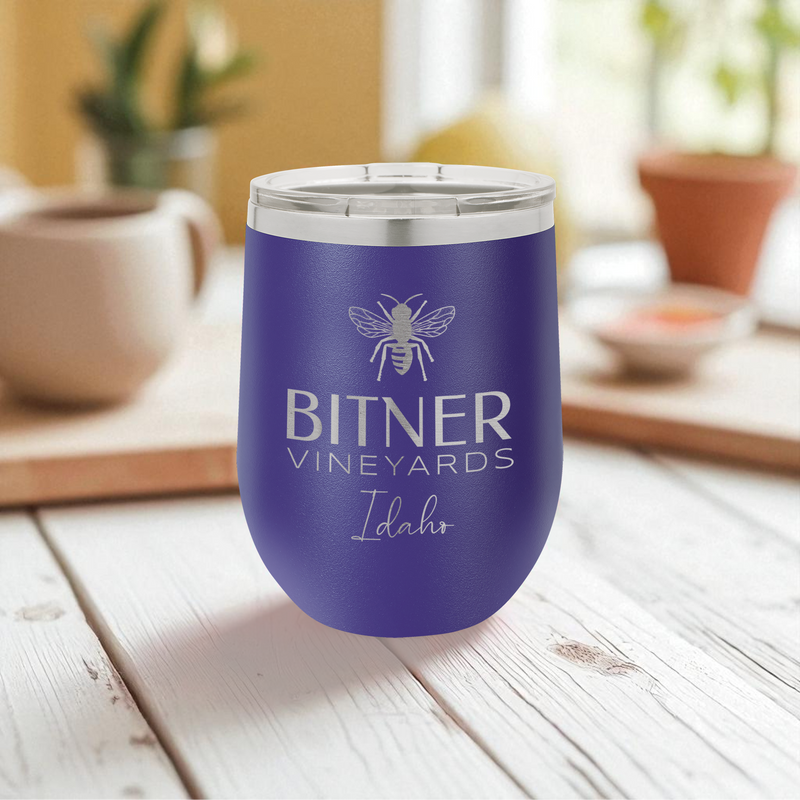 Custom Engraved 12oz Stainless Steel Wine Tumblers - Polar Camel Brand