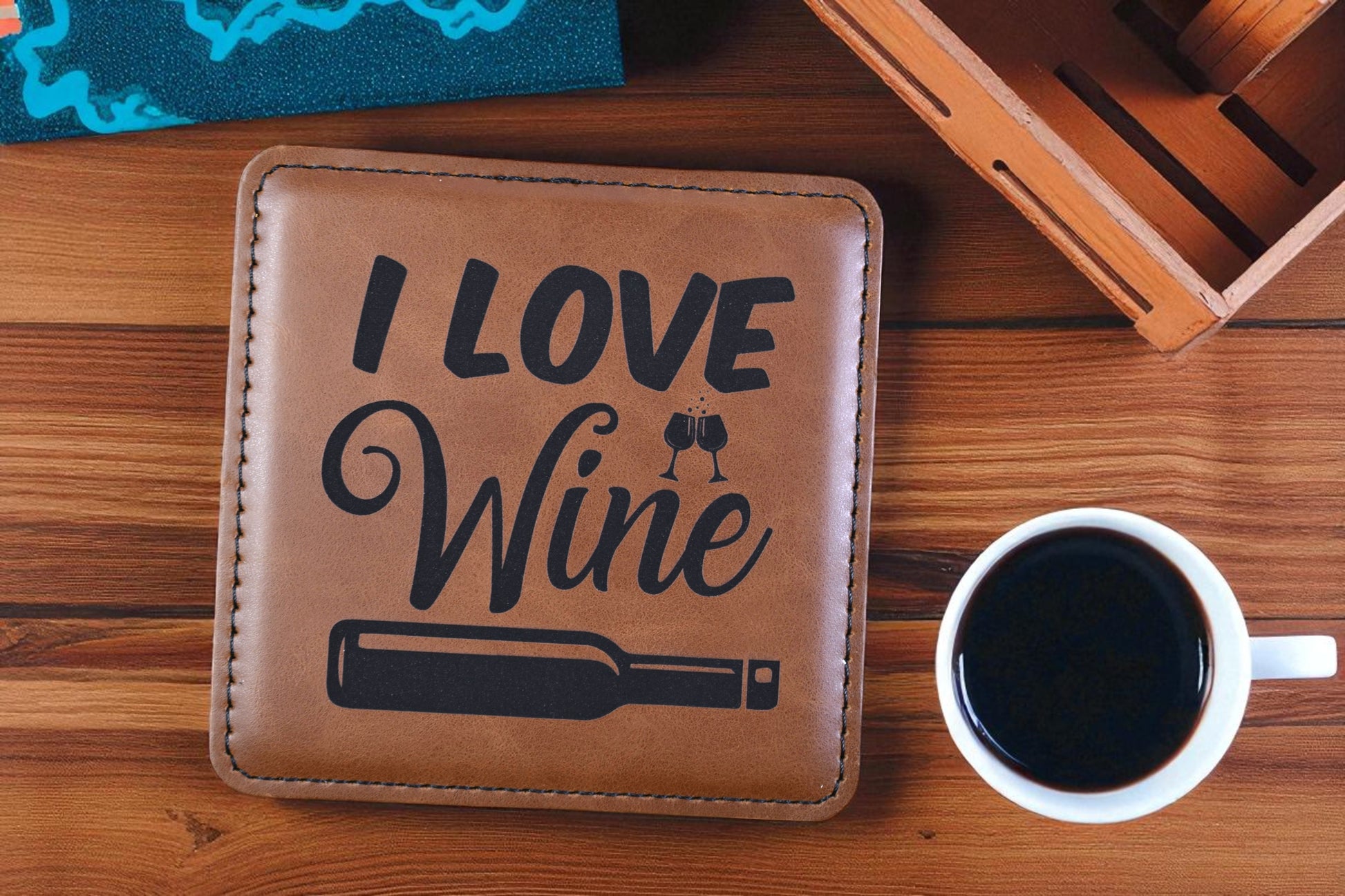 Custom Engraved Leatherette Coasters