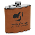 Custom Engraved Leatherette Flask