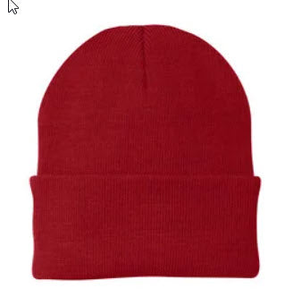 Custom Beanies with Engraved Leatherette Patch