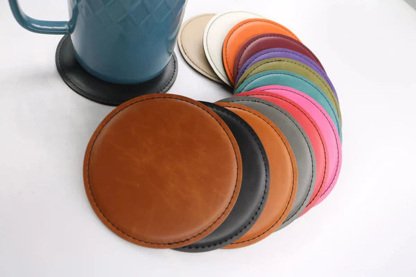 Engraved Leatherette Coasters – Sassy Sayings Collection