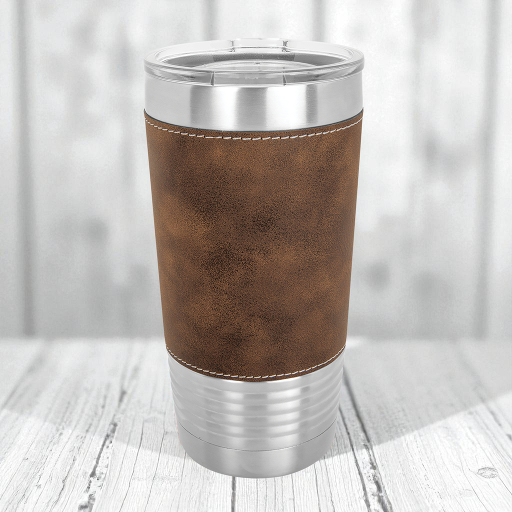 Custom Engraved 20oz Leatherette Tumbler - Polar Camel Brand
