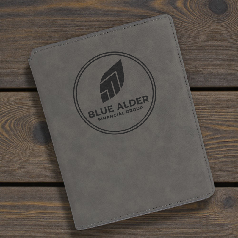 Custom Engraved Leatherette Portfolio with Notepad