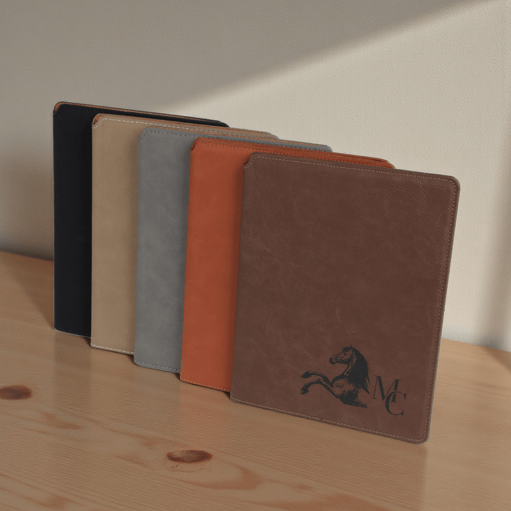 Custom Engraved Leatherette Portfolio with Notepad