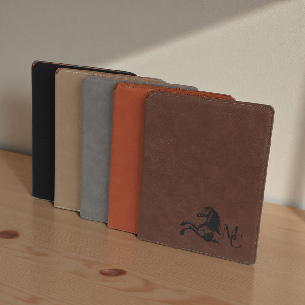 Custom Engraved Leatherette Portfolio with Notepad