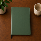 custom notebook with sage Laserette cover