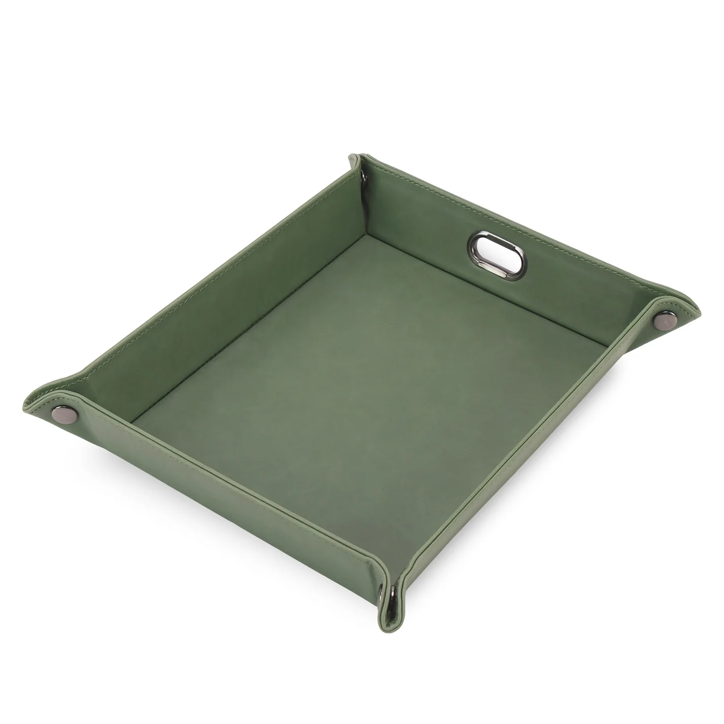 MakerFlo Laserette valet tray available in sage with custom engraving
