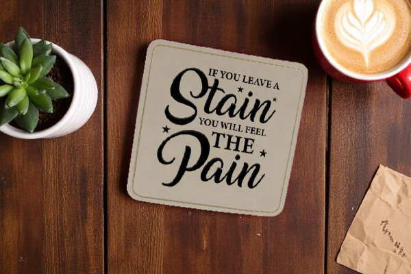 Engraved Leatherette Coasters – Sassy Sayings Collection