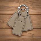 Custom Engraved Leatherette Keychains