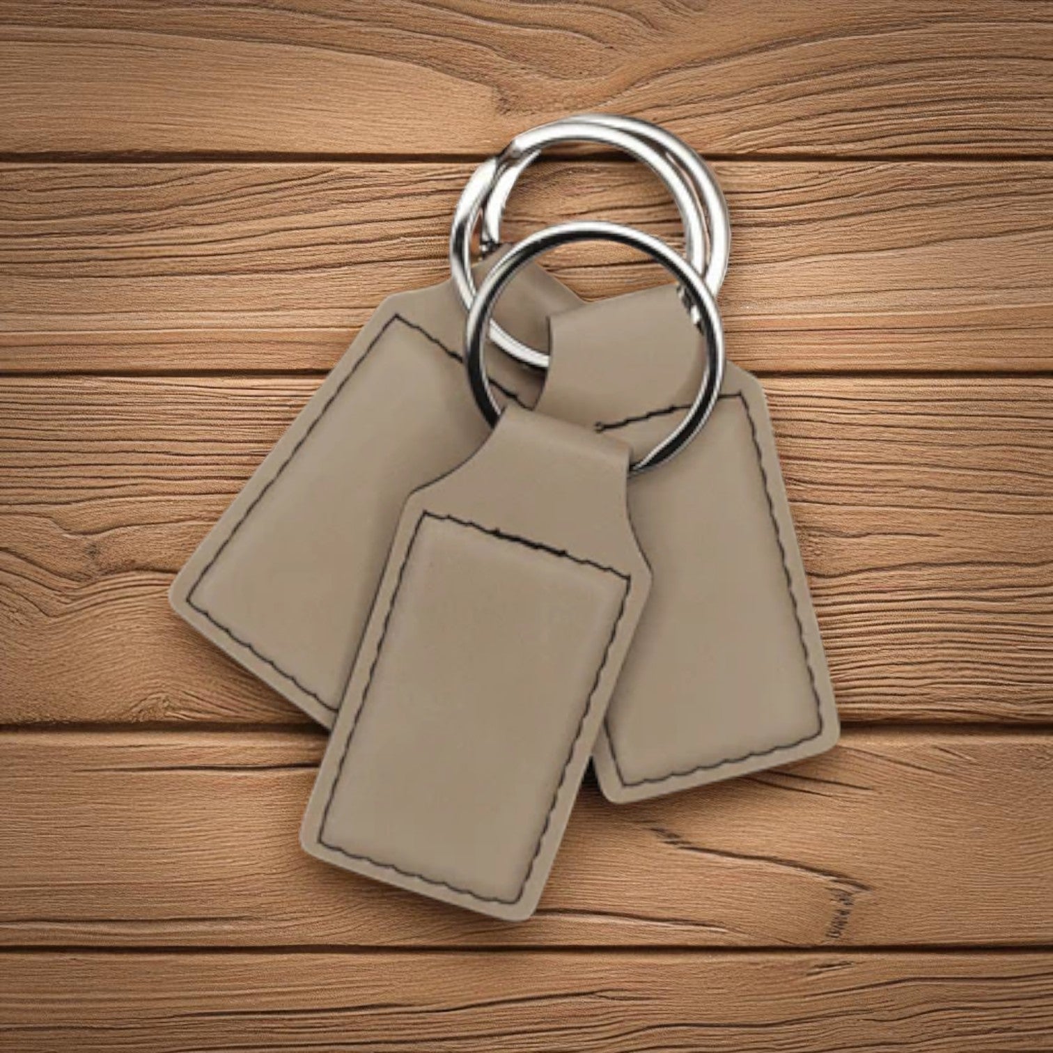 Custom Engraved Leatherette Keychains