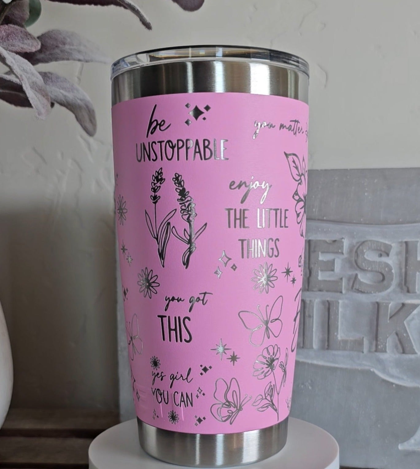 Just Breathe 20oz Engraved Tumbler