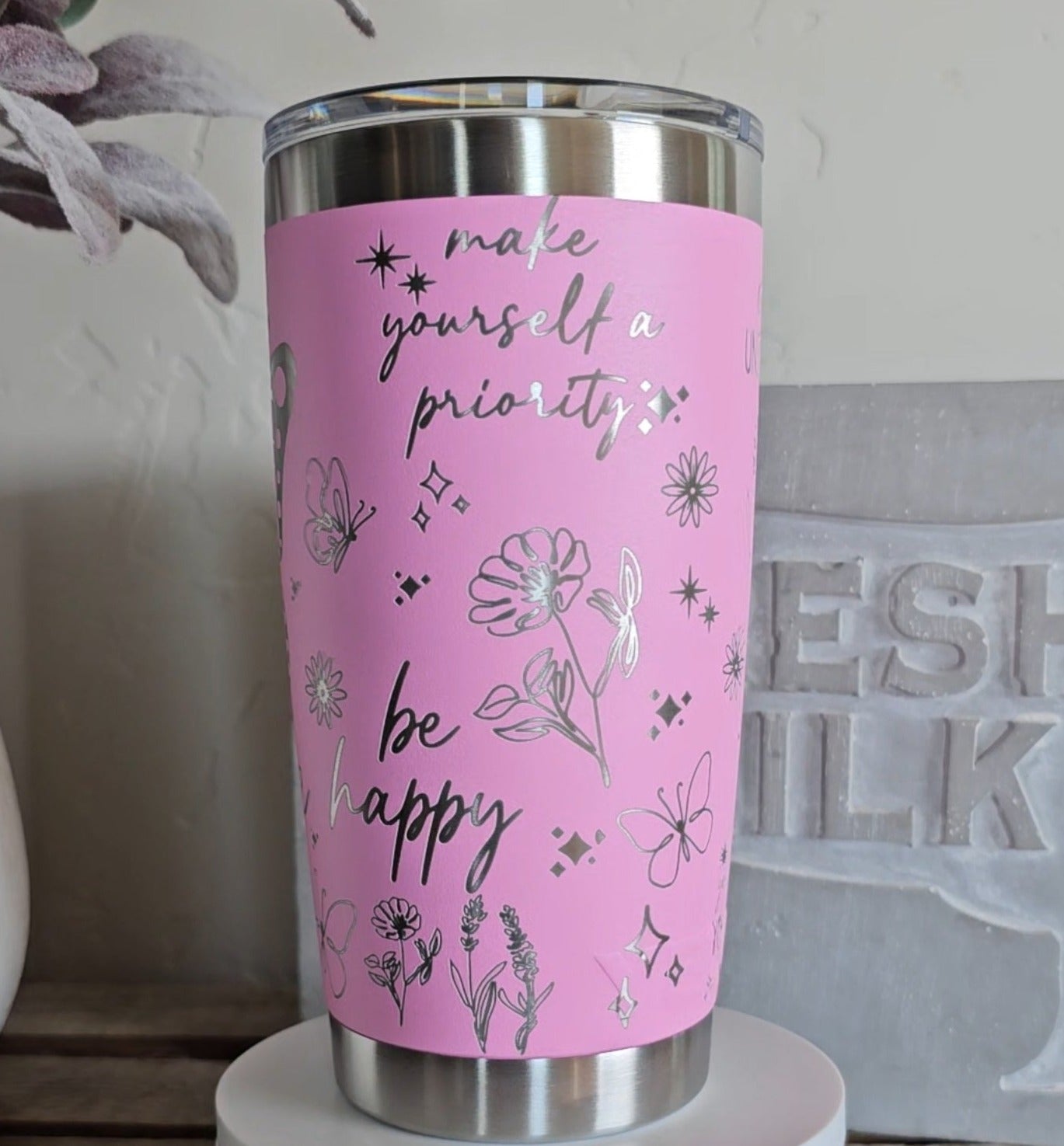 Just Breathe 20oz Engraved Tumbler