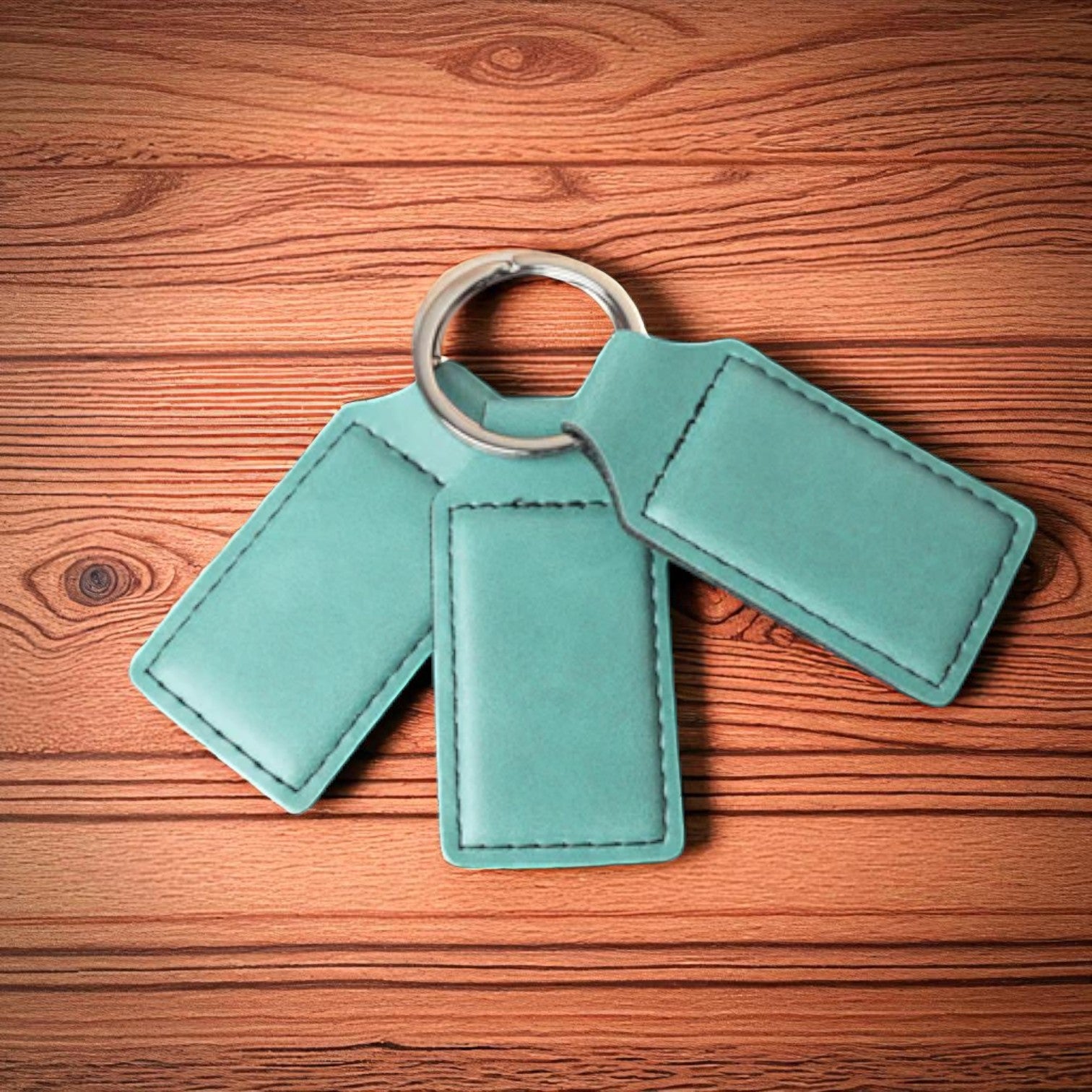 Custom Engraved Leatherette Keychains