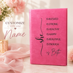 Engraved Leatherette Journal - “She Is Enough”