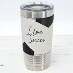 Custom Engraved Sports Tumblers | Leatherette Football, Baseball, Soccer & More