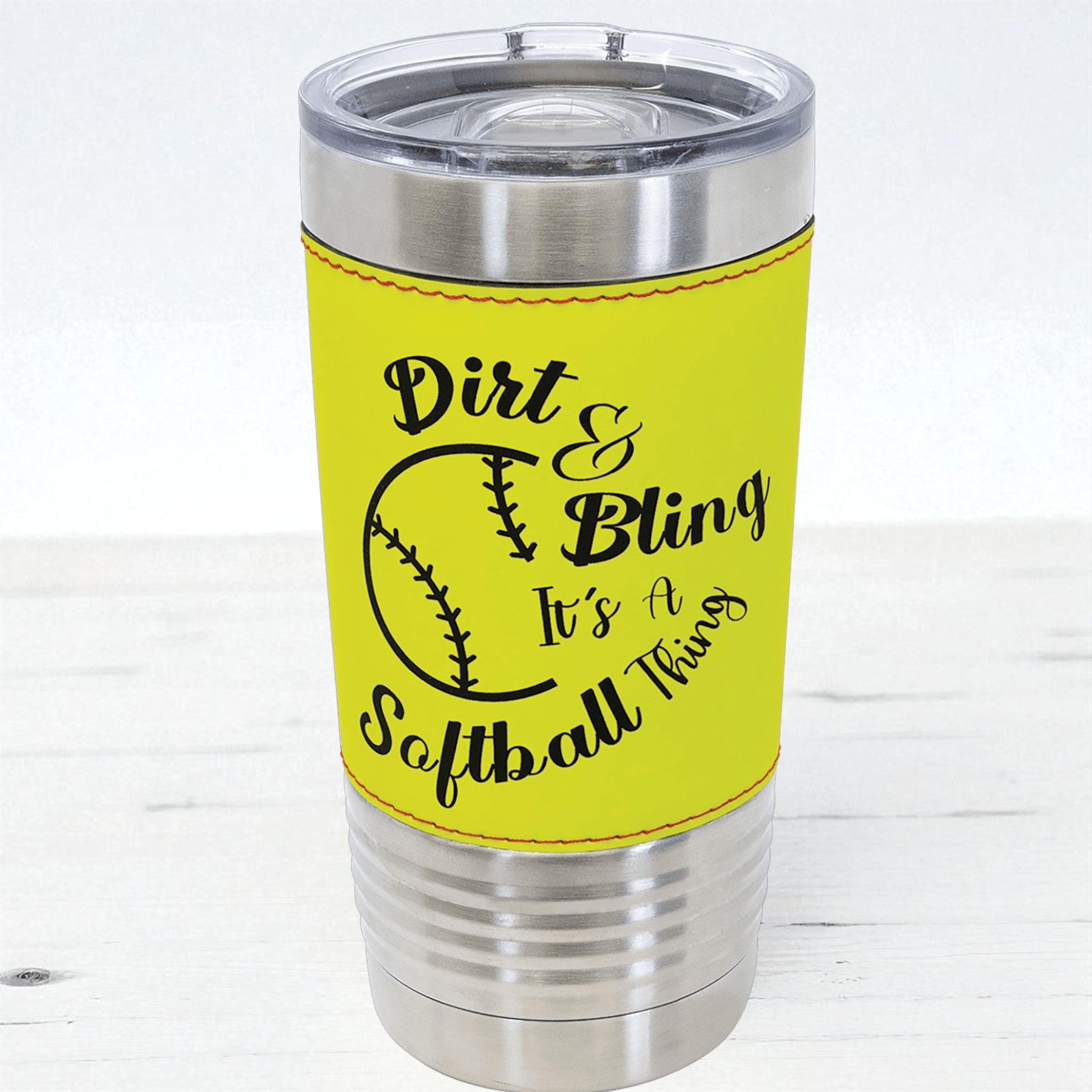 Custom Engraved Sports Tumblers | Leatherette Football, Baseball, Soccer & More