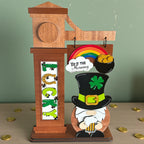 St Patrick's Day Leprechaun Gnome Interchangeable Sign Set for Wooden Post